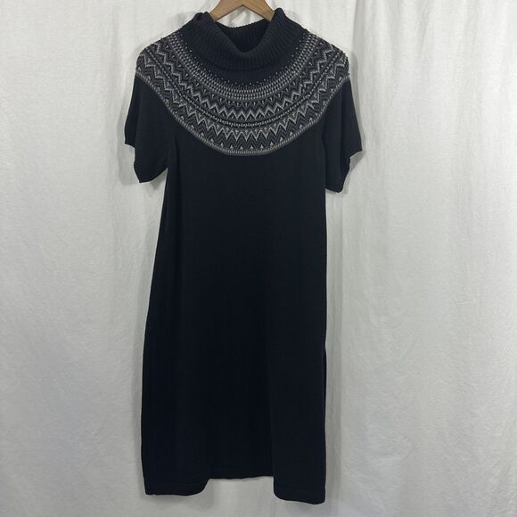 Cato Dresses & Skirts - Cato Fair Isle Short Sleeve Turtleneck Sweater Dress Womens Size XL Classic